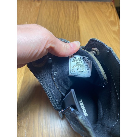 Sorel Emelie Women's Waterproof Green Leather Combat Boot size US 7.5 - Picture 6 of 7